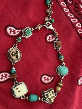 Tabra Tunoa one of kind artisan signed very cool ankle bracelet!!!